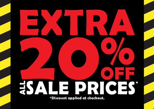 Enjoy a further 20% off all Sale Prices at Shoe Zone