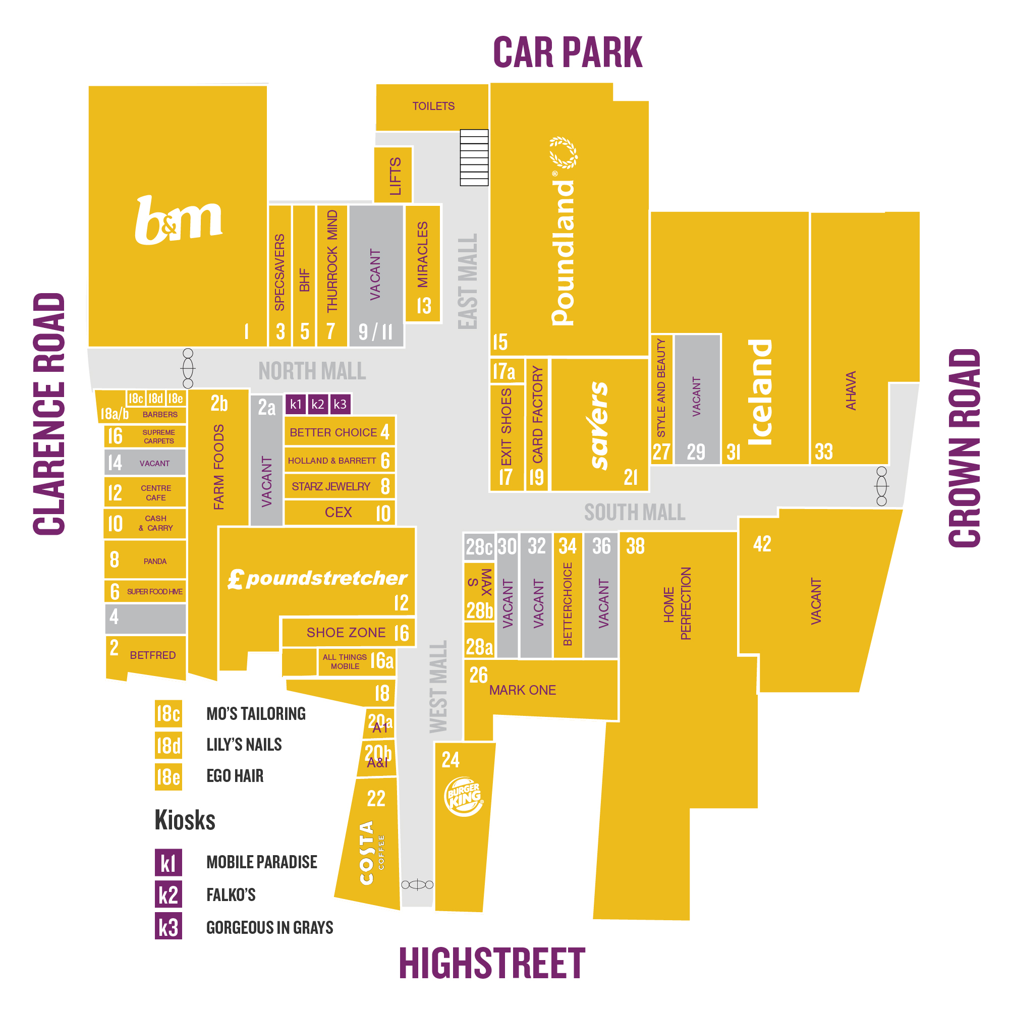 Grays Store Map
