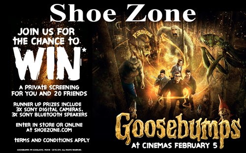 Watch Goosebumps with your friends and Shoe Zone
